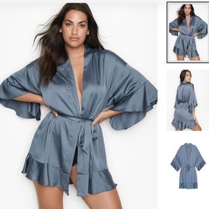 Kimono Satin Blue Victoria Secret